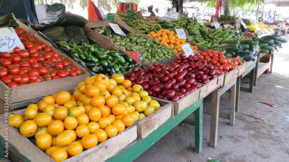 Obraz premium Fresh Produce at the Market