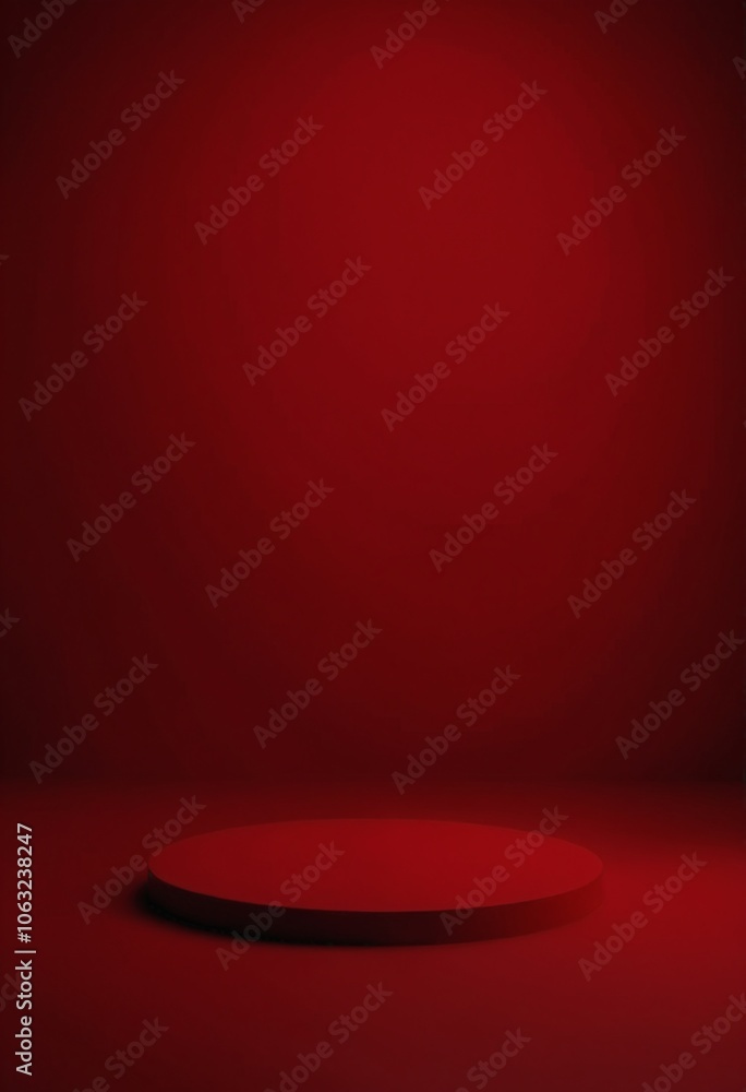 Vibrant Podium with Bold Red and Black Colors Vibrant Podium with Bold Red and Black Colors