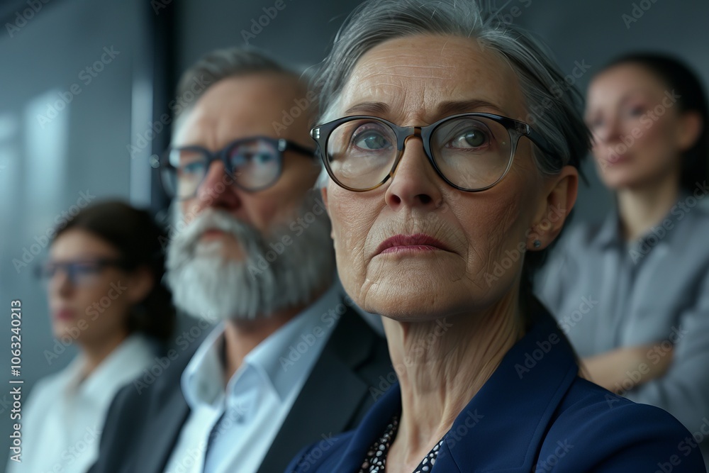 Portrait of a senior businesswoman with her team in the background Portrait of a senior businesswoman with her team in the background