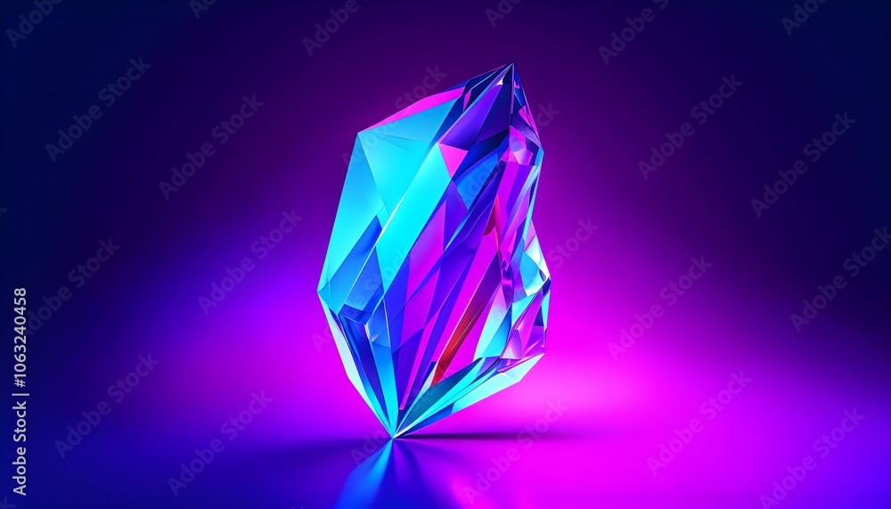 abstract crystal prism in vibrant colors abstract crystal prism in vibrant colors