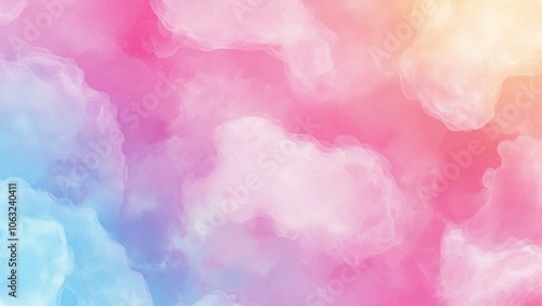 Cute cotton cloud background in pastel colors