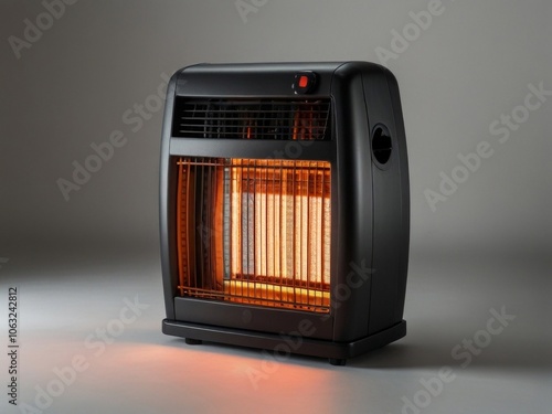 Infrared heater on a white background. Generated with AI. photo