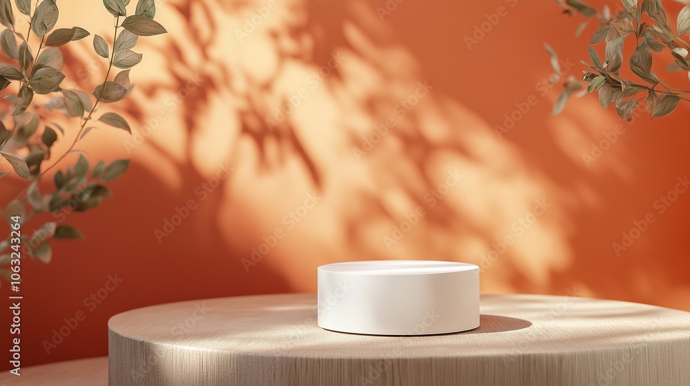 Cosmetic product stand background mock up Cosmetic product stand background mock up