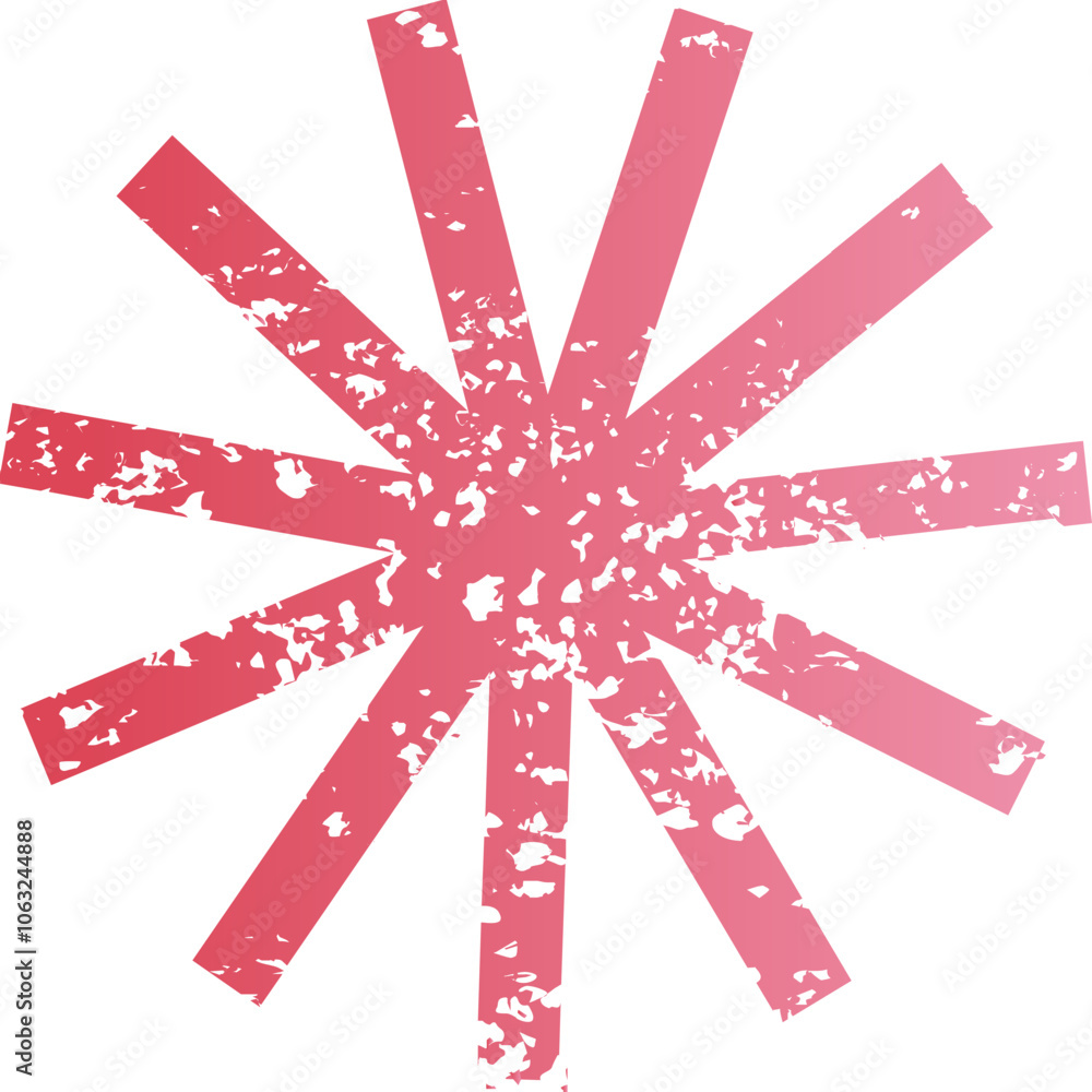 Textured abstract sun or star shape Textured abstract sun or star shape