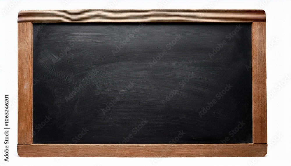 blank blackboard on isolate White background, PNG