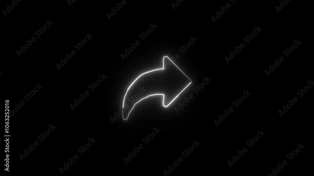 Glowing neon line Share icon isolated on brick wall background. Share, sharing, Arrow Neon Sign 2. Glowing neon line Share icon isolated on brick wall background. Share, sharing, Arrow Neon Sign 2.
