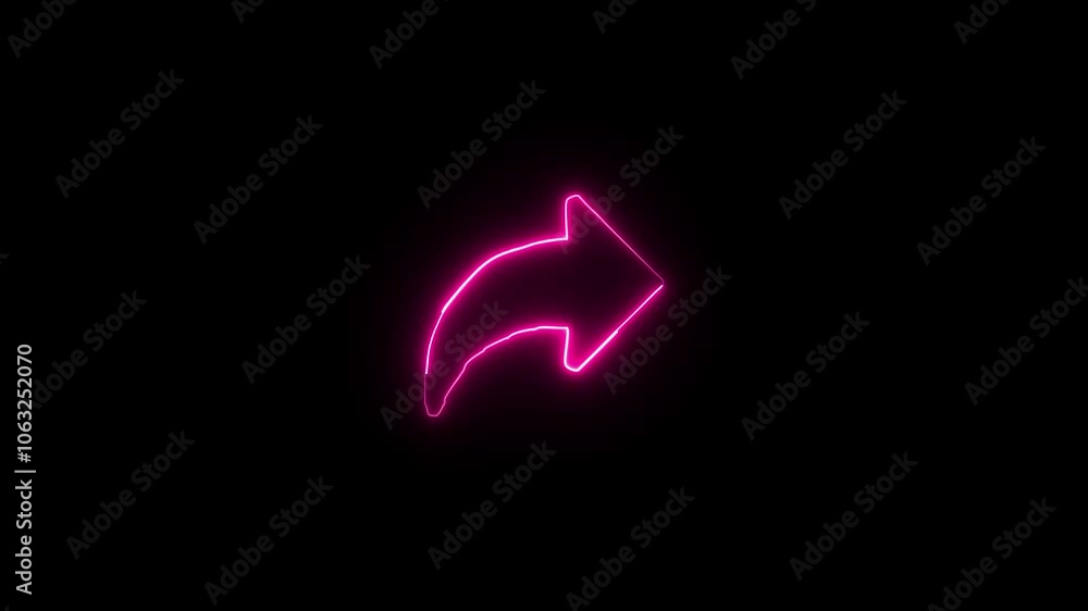 Glowing neon line Share icon isolated on brick wall background. Share, sharing, Arrow Neon Sign 2. Glowing neon line Share icon isolated on brick wall background. Share, sharing, Arrow Neon Sign 2.