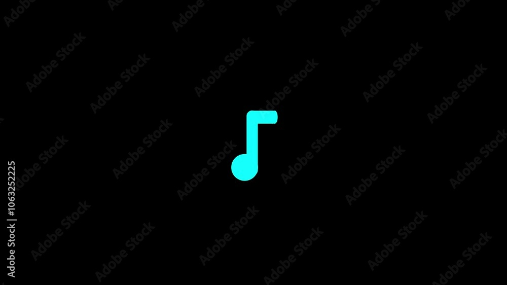 Bright line microphone icon on black background.4k Bright line microphone icon on black background.4k