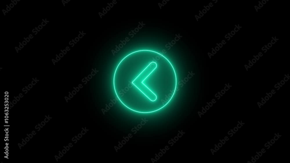 Fast-forward button ,Backward Button Icon Style. Linear neon animation of blue rewind button Fast-forward button ,Backward Button Icon Style. Linear neon animation of blue rewind button
