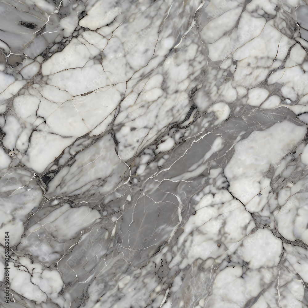 Fototapeta premium Elegant Marble Texture with White and Gray Veins