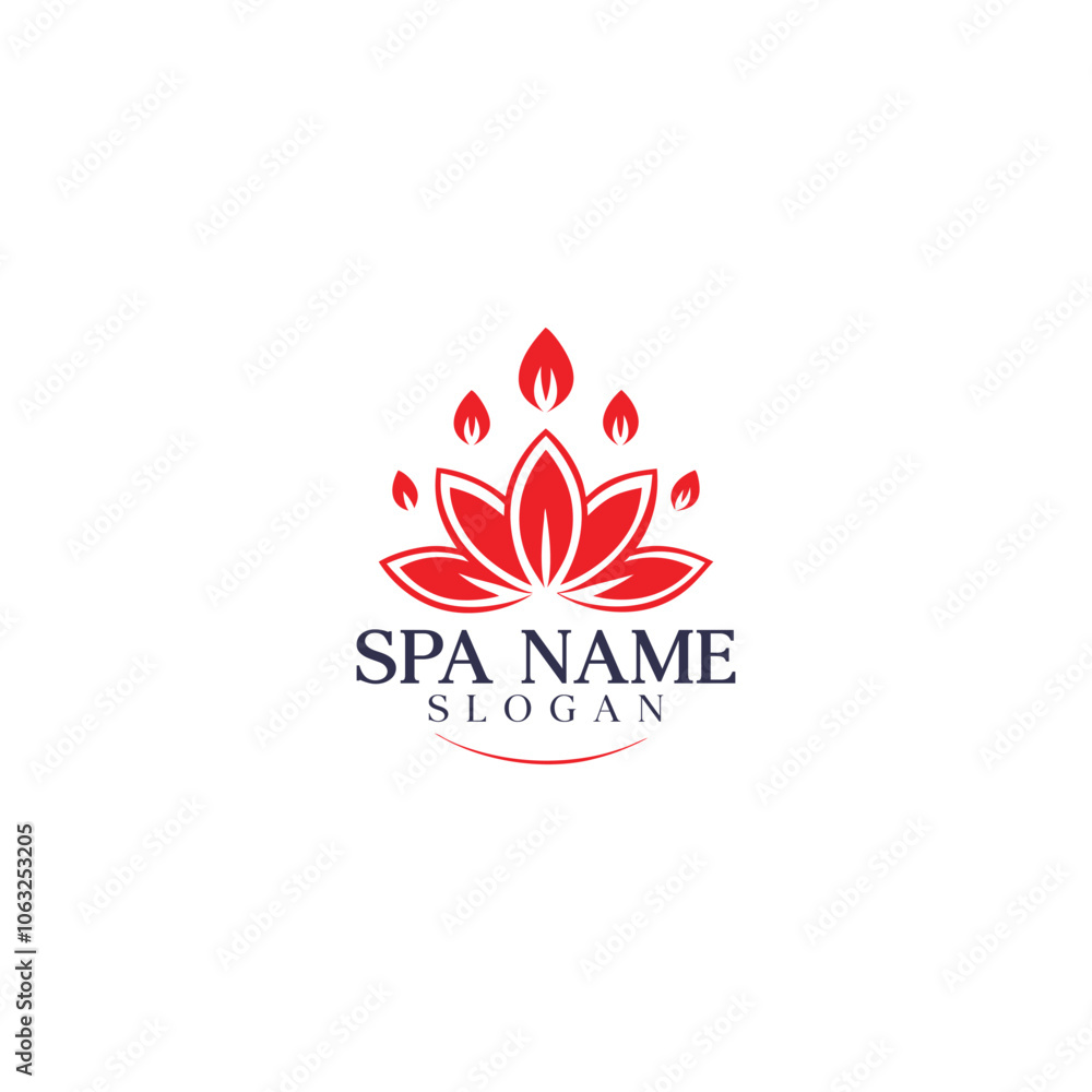 Minimalistic Wellness and Spa Logo Design Template Minimalistic Wellness and Spa Logo Design Template