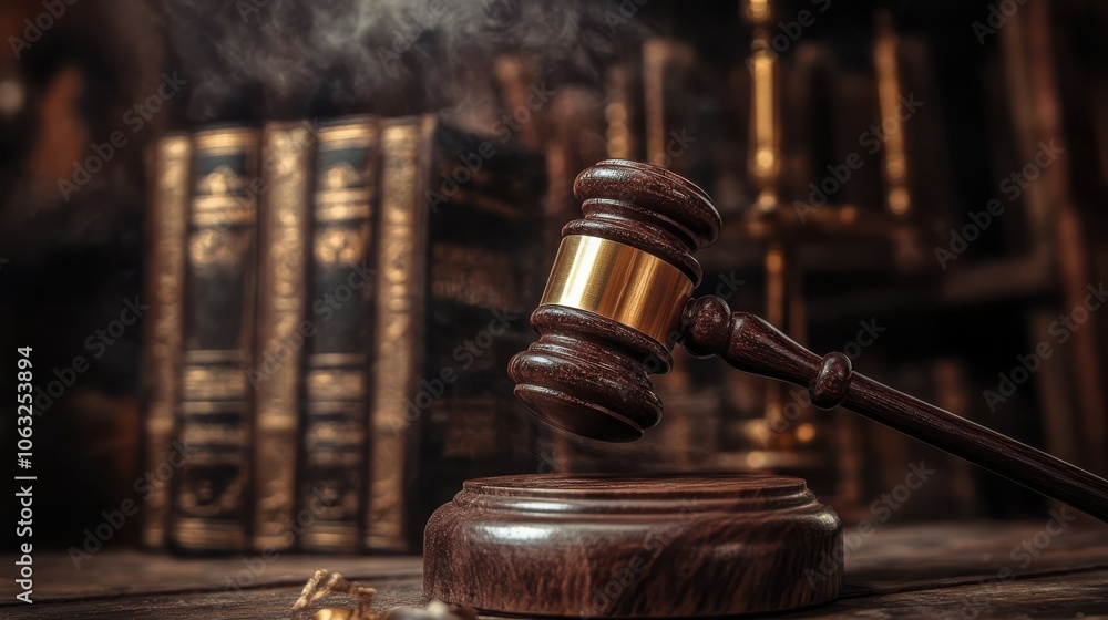 Law theme, wooden gavel of the judge Law theme, wooden gavel of the judge