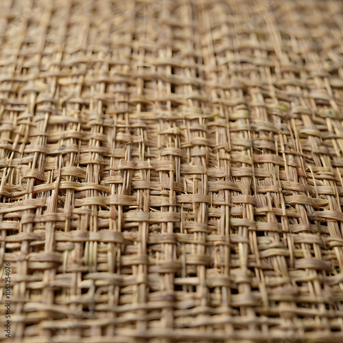 Detailed Texture of Traditional Japanese Tatami Matting