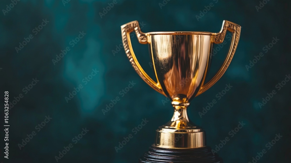 Close up of a trophy against a dark background Close up of a trophy against a dark background