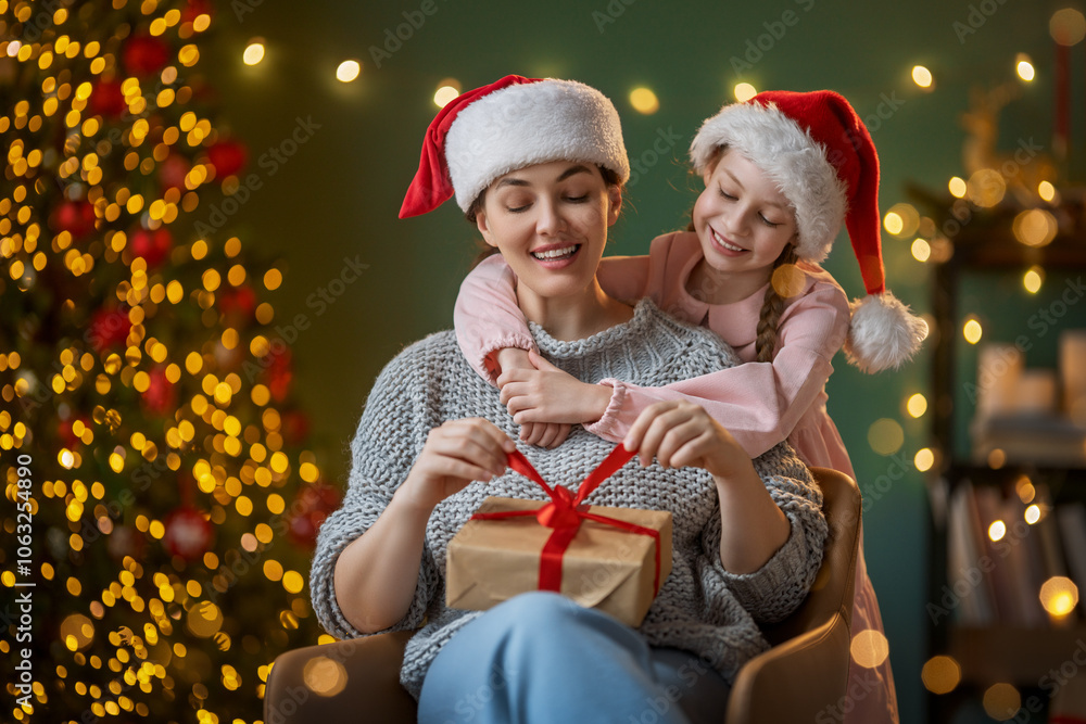 family celebrating Christmas family celebrating Christmas