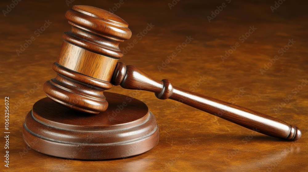 Law theme, wooden gavel of the judge Law theme, wooden gavel of the judge