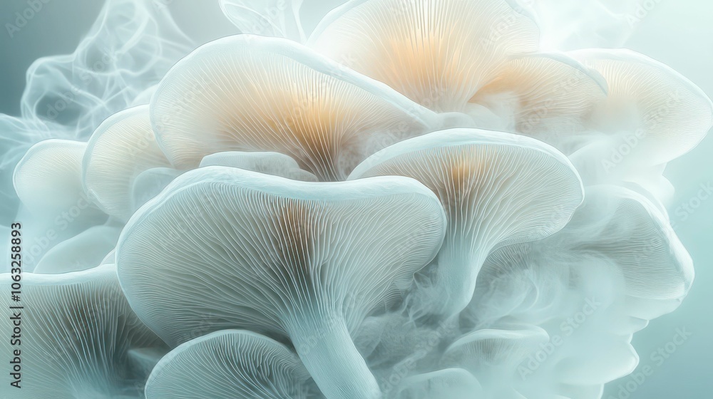 mushrooms closeup texture wallpaper background with white minimalist aesthetics mushrooms closeup texture wallpaper background with white minimalist aesthetics
