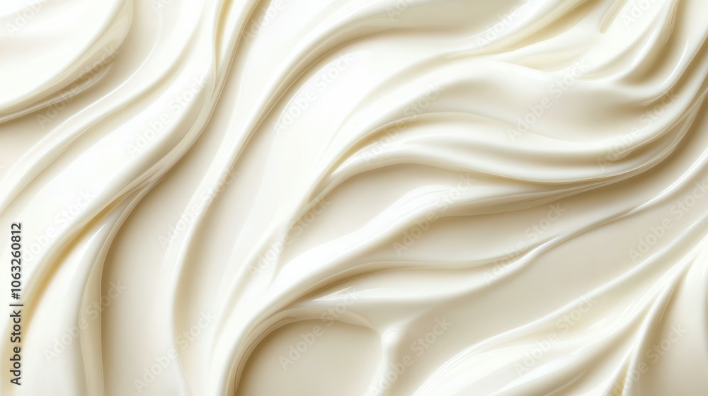 Obraz premium Milk or cream liquid wave background. Ripple milk wave. Yogurt milkshake swirl texture.