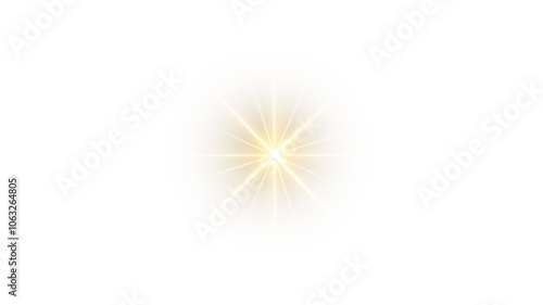 Png yellow light effect reflections, neon illumination in yellow colors. Bright light lens. Png spotlight spark. Stadium Lighting. Sunlight, Shiny stars, glowing sparks. Vector	