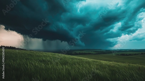 Dramatic Weather Over Rural Landscape