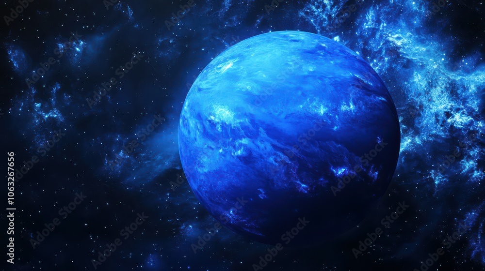 Naklejka premium Neptune in galaxy astronomy universe outdoors.