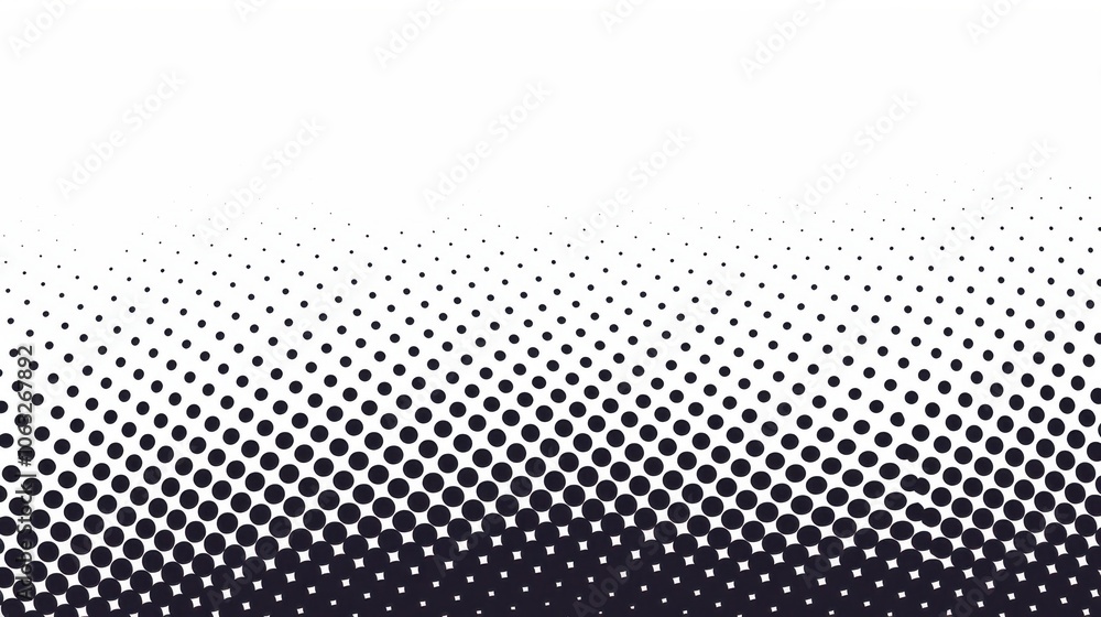Abstract black and white gradient halftone pattern with varying circle sizes, creating a dynamic visual texture. Abstract black and white gradient halftone pattern with varying circle sizes, creating a dynamic visual texture.