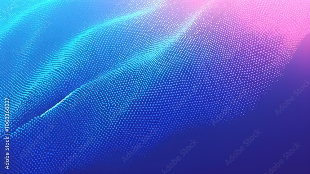 Abstract blue and pink wave pattern with a smooth gradient and dotted texture, creating a modern, vibrant feel. Abstract blue and pink wave pattern with a smooth gradient and dotted texture, creating a modern, vibrant feel.
