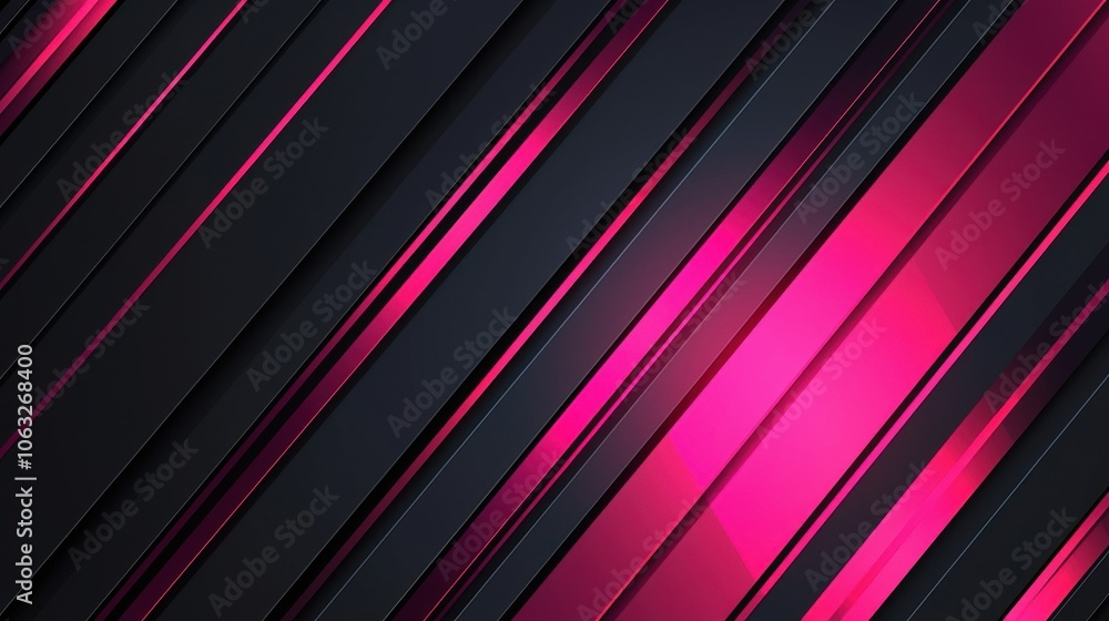 Abstract design featuring sharp angles and vibrant pink against a sleek black background. Abstract design featuring sharp angles and vibrant pink against a sleek black background.