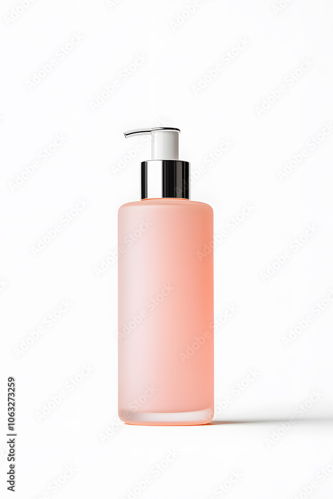 Skincare lotion pump bottle mock up, isolated on white background Skincare lotion pump bottle mock up, isolated on white background
