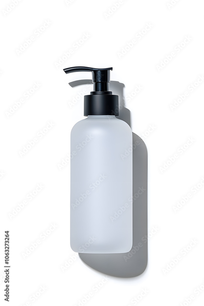 Skincare lotion pump bottle mock up, isolated on white background Skincare lotion pump bottle mock up, isolated on white background