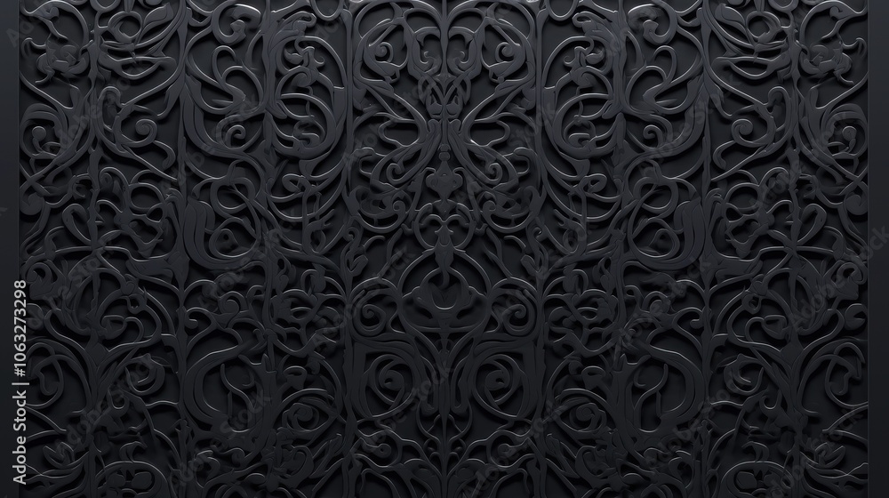 Intricate dark floral patterns displayed on a textured surface, creating a unique and elegant visual. Intricate dark floral patterns displayed on a textured surface, creating a unique and elegant visual.