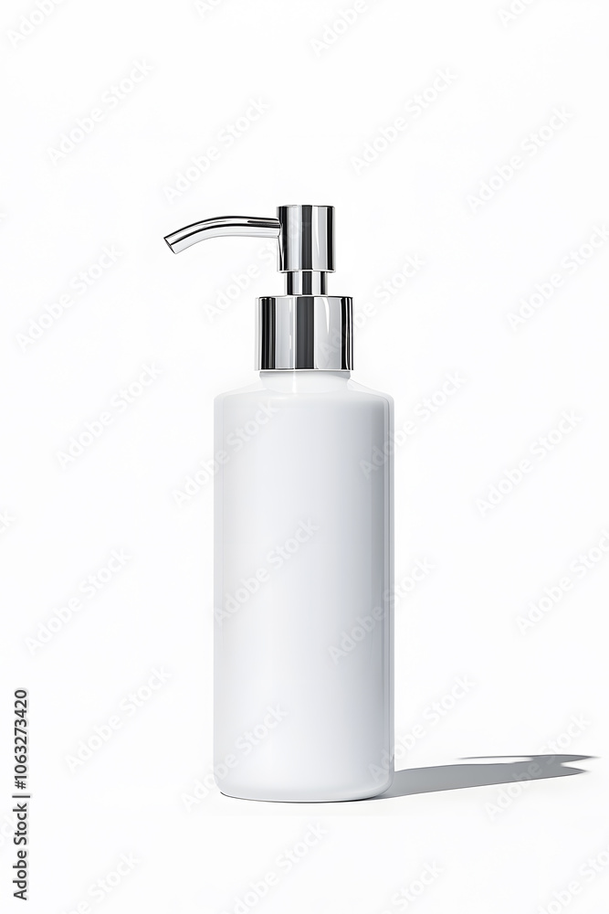 Obraz premium Skincare lotion pump bottle mock up, isolated on white background