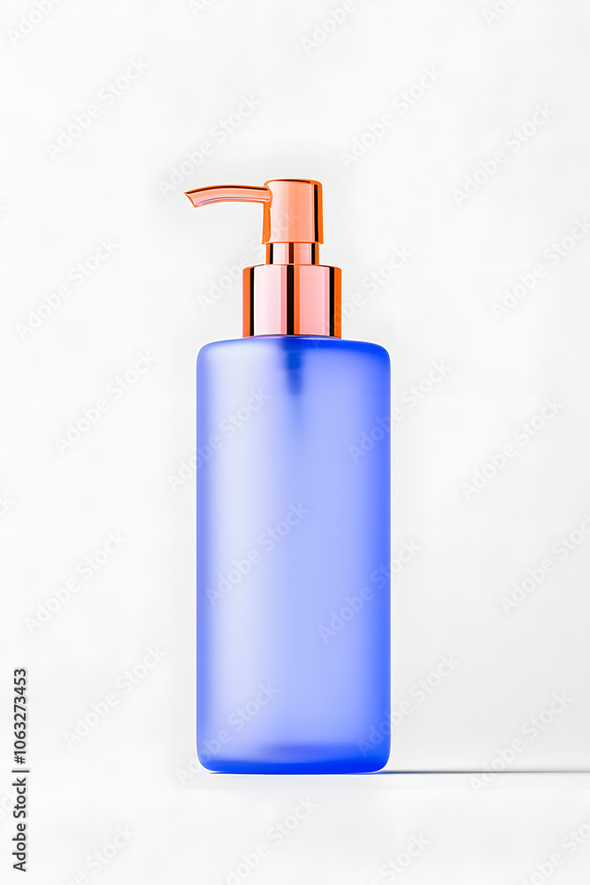 Skincare lotion pump bottle mock up, isolated on white background Skincare lotion pump bottle mock up, isolated on white background