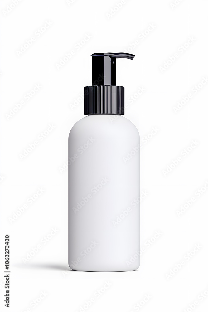 Skincare lotion pump bottle mock up, isolated on white background Skincare lotion pump bottle mock up, isolated on white background