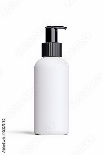 Skincare lotion pump bottle mock up, isolated on white background