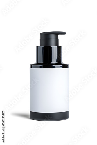 Skincare lotion pump bottle mock up, isolated on white background