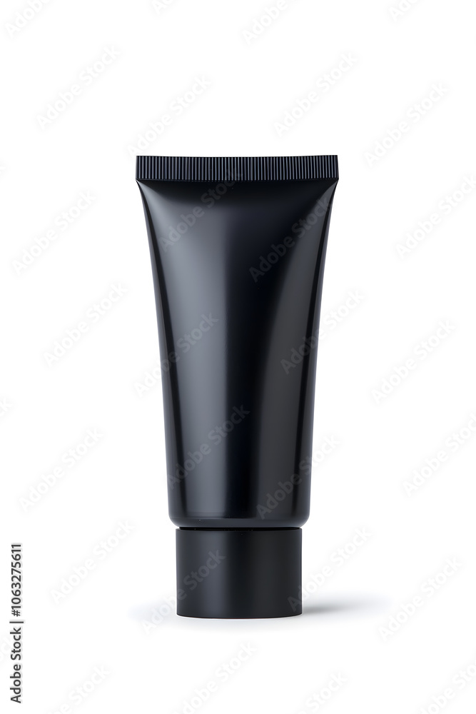 Makeup foundation, BB cream tube mockup isolated on white background Makeup foundation, BB cream tube mockup isolated on white background