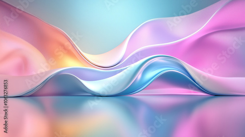 Wallpaper Mural Abstract colorful waves with a gradient background.. Torontodigital.ca