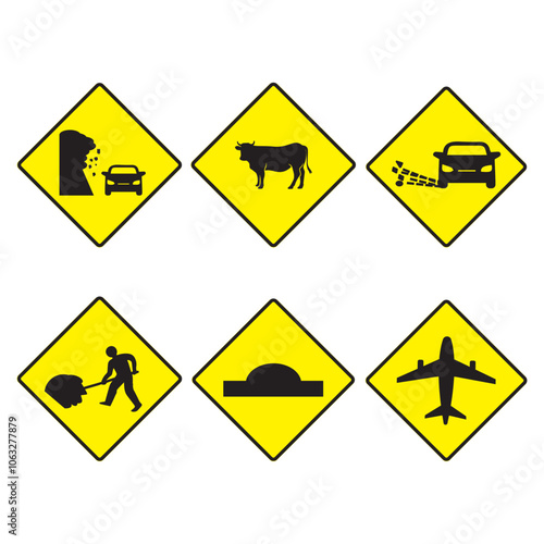 Free Download Traffic symbols and road safety signs design - GFXLoad