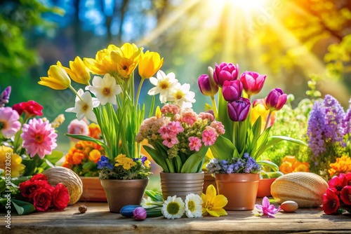 Wallpaper Mural Stunning Array of Beautiful Spring Flowers in Full Bloom Showcasing Vibrant Colors and Textures, Perfect for Nature and Floral Enthusiasts, Ideal for Seasonal Decor and Events Torontodigital.ca