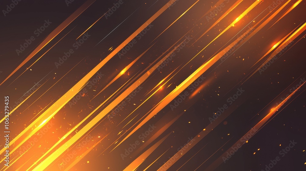 Fototapeta premium A dynamic abstract background featuring vibrant orange and gold streaks on a dark backdrop.