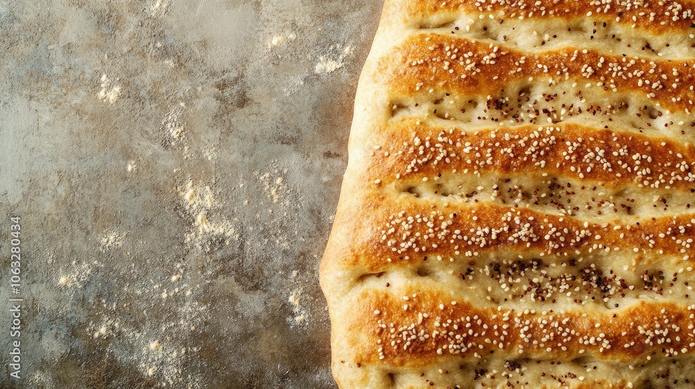 Freshly Baked Bread with Tasty Toppings Freshly Baked Bread with Tasty Toppings
