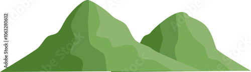 mountain landscape background flat illustration 
