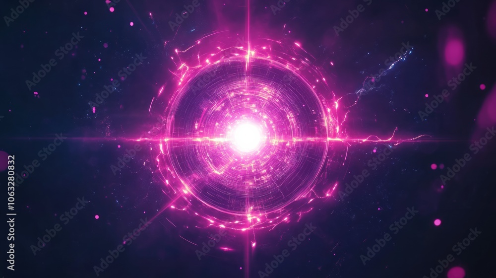 Fototapeta premium purple strange lights in the darkness