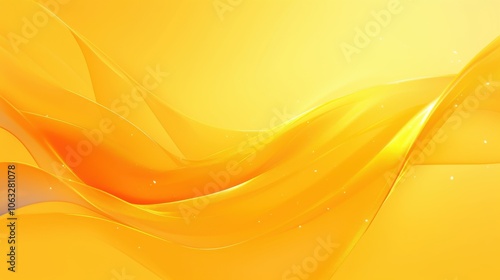 A vibrant and fluid abstract design in shades of yellow and orange, evoking warmth and energy.