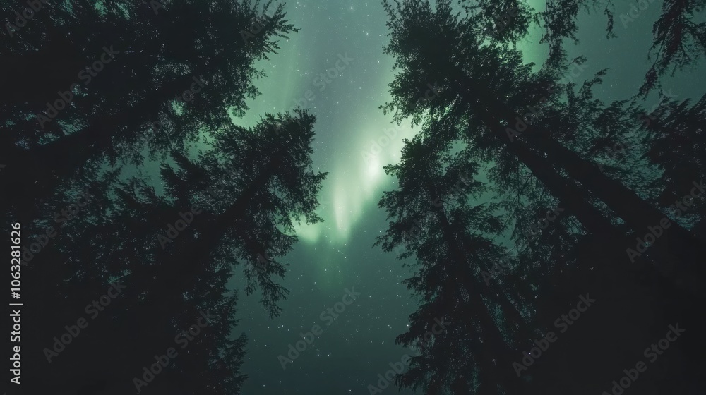 Pine forest and northern lights
Pine forest and northern lights