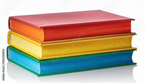 Wallpaper Mural photograph blank color stack books isolated on White background PNG Torontodigital.ca