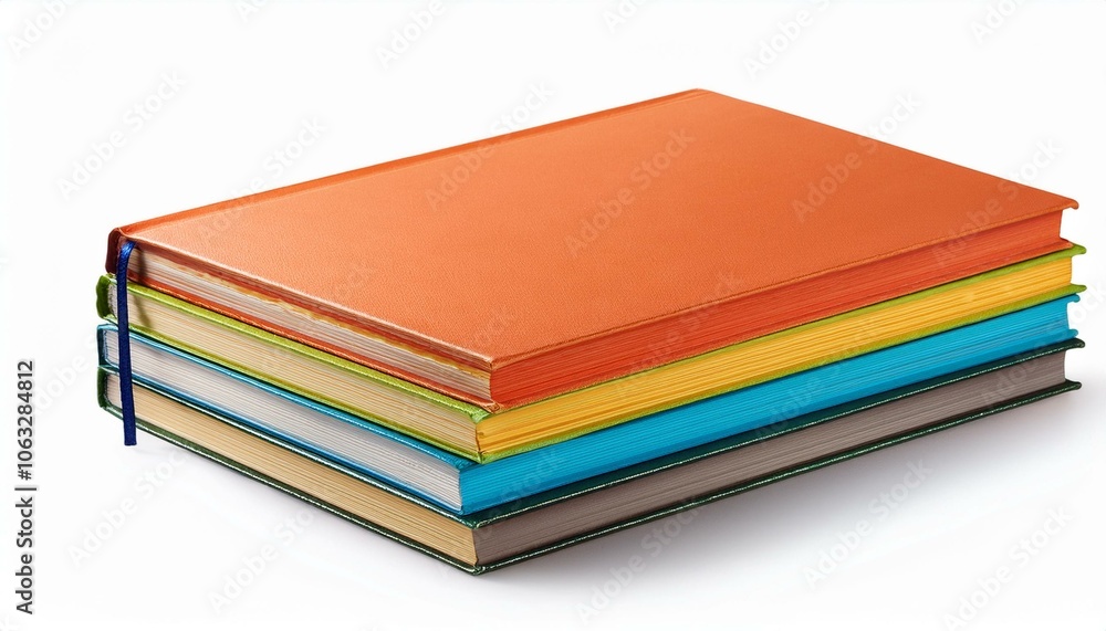 photograph blank color stack books isolated on White background PNG photograph blank color stack books isolated on White background PNG