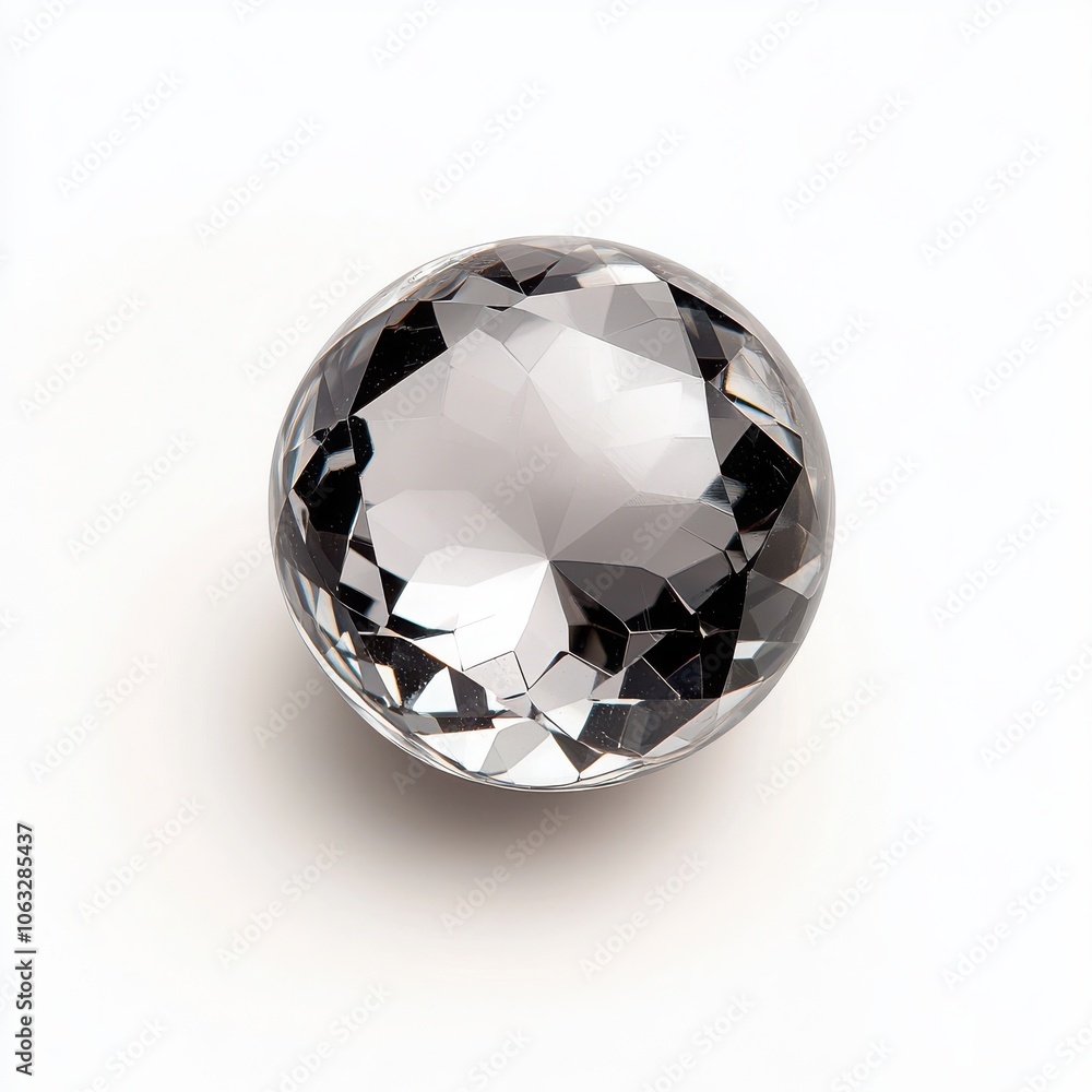 Transparent crystal ball on a white isolated background. Transparent crystal ball on a white isolated background.