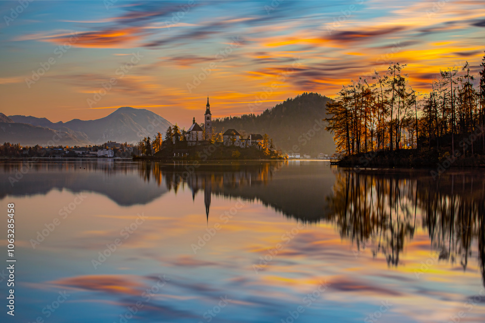 Slovenia's magnificent lake Bled in autumn Slovenia's magnificent lake Bled in autumn